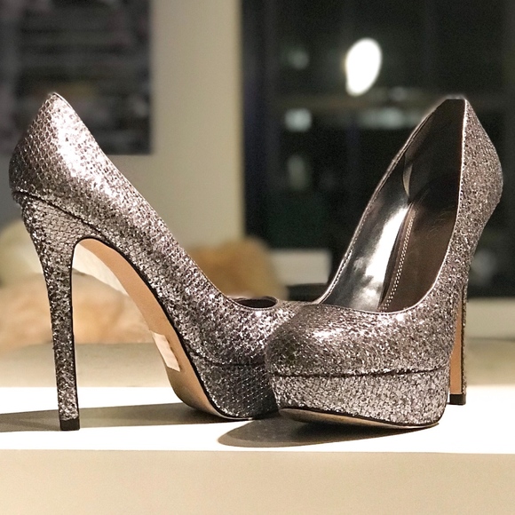 silver holiday shoes